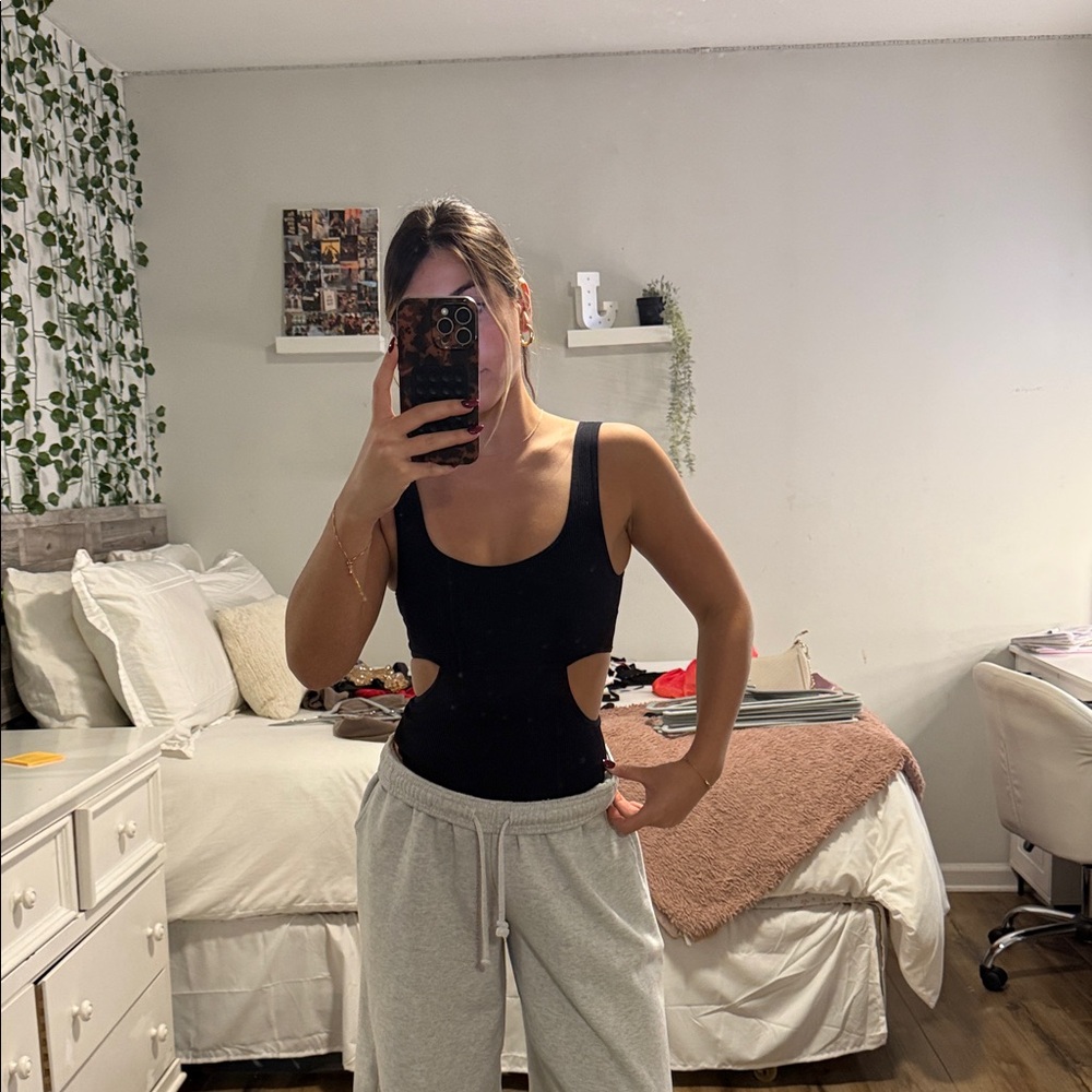 Garage Black Cutout Tank Top